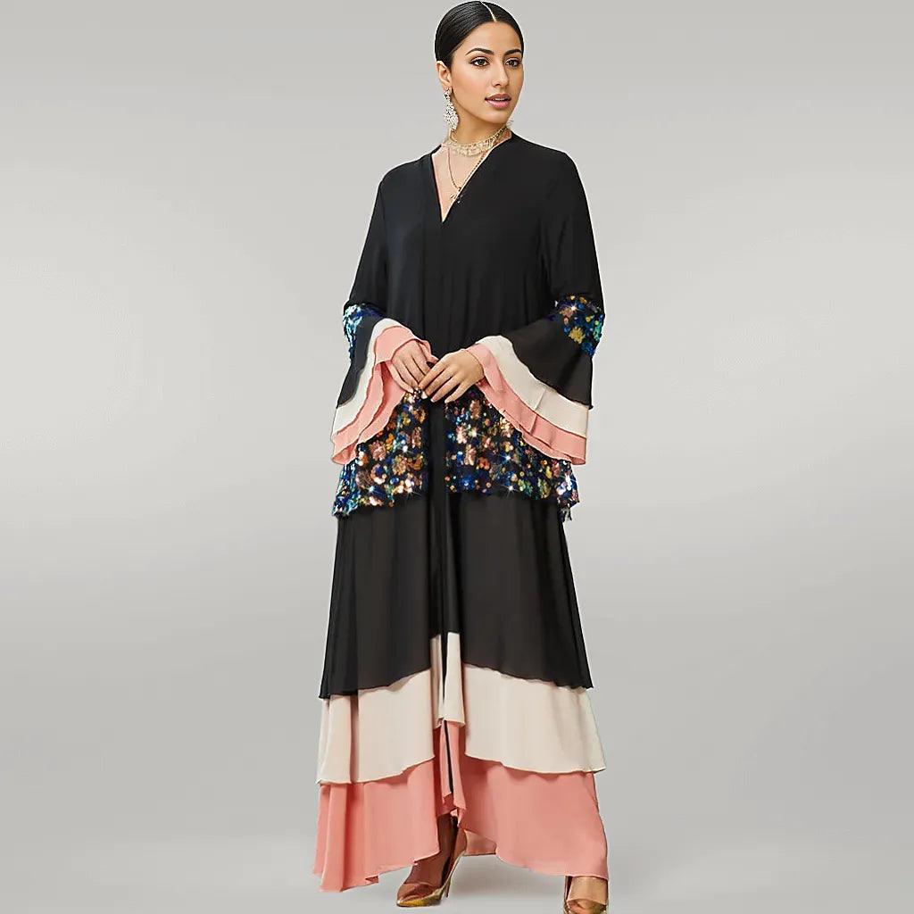Patchwork Kaftan with Sequin Work