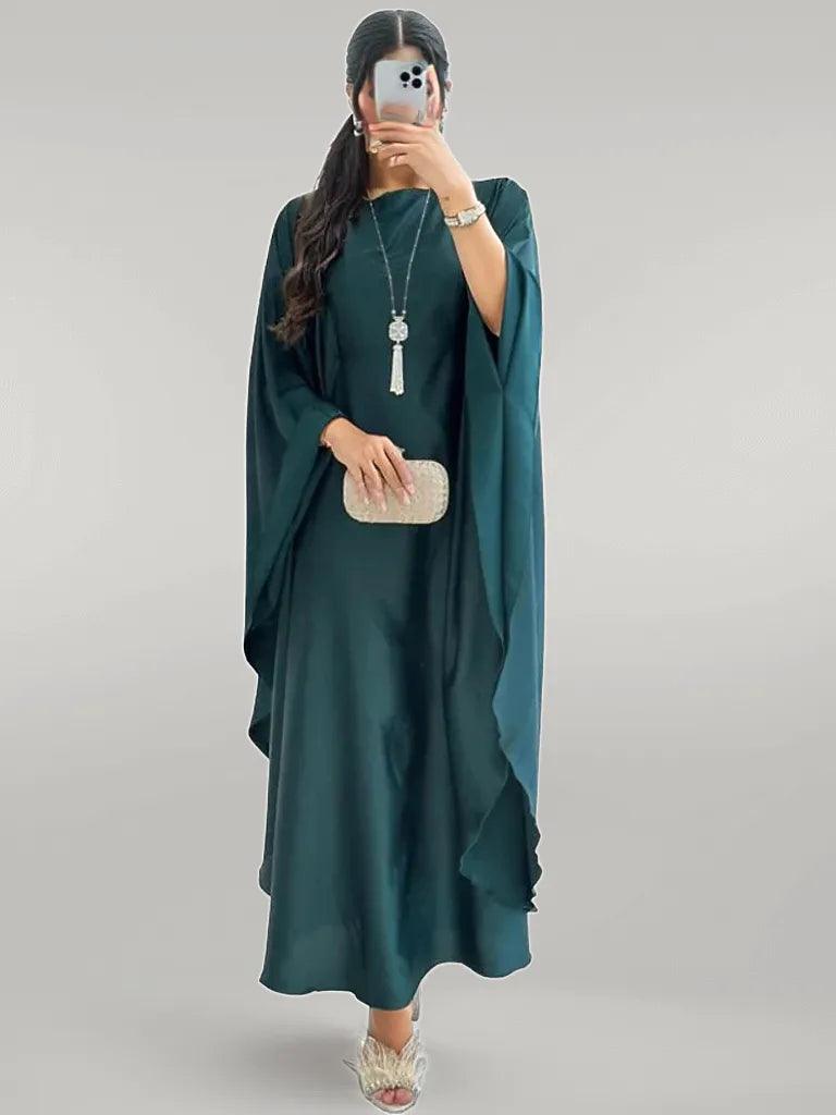 Butterfly Sleeve Kaftan in Green