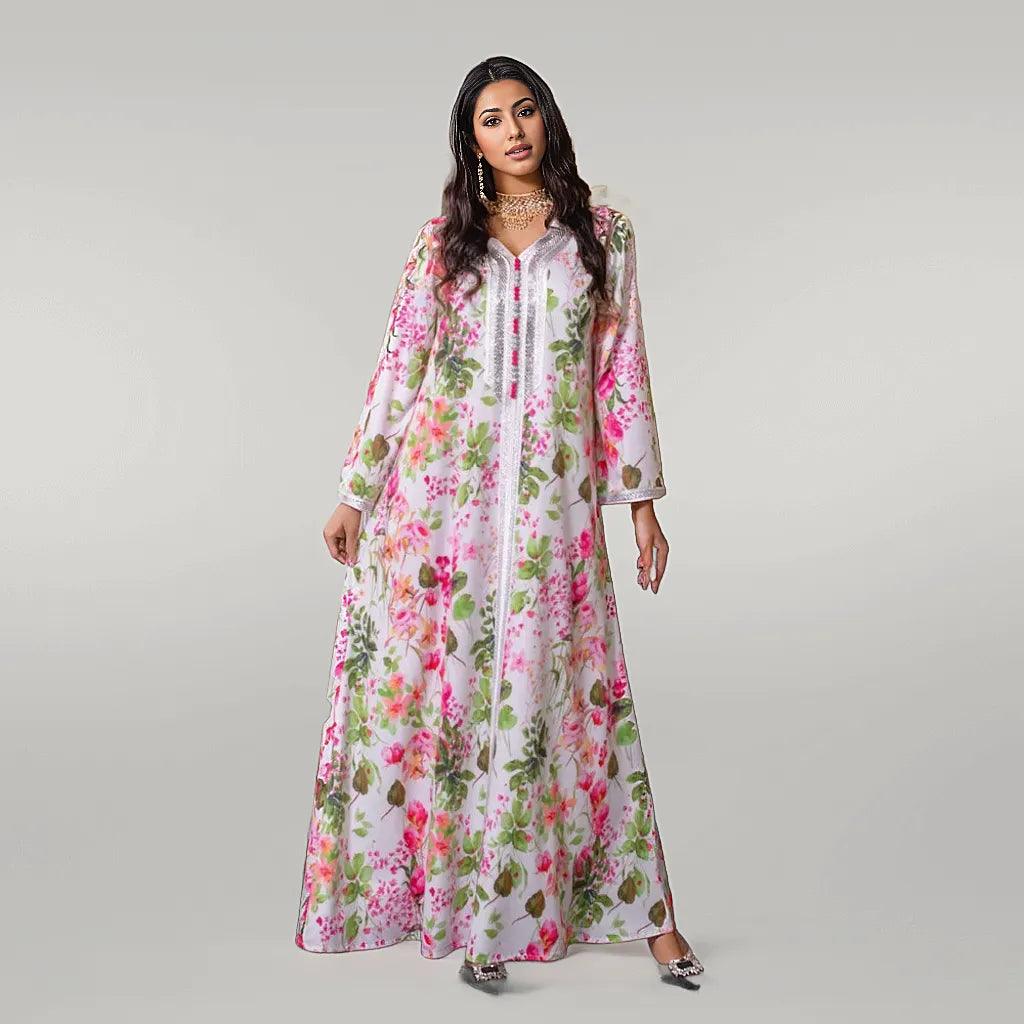 Beautiful Floral Print Kaftan