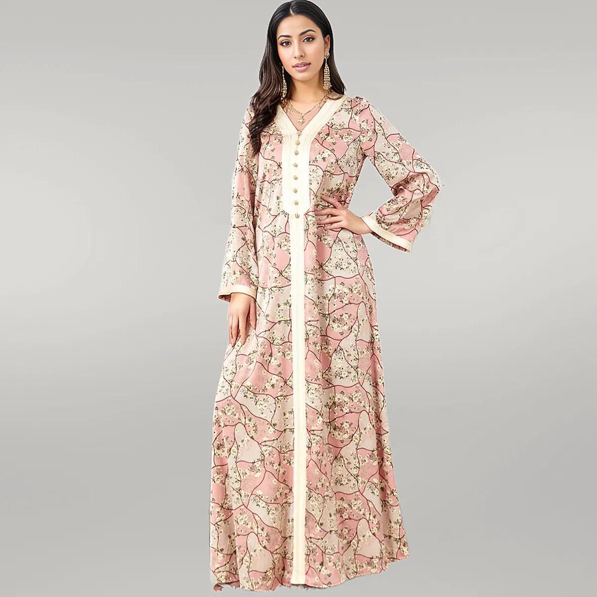 Floral Satin Dress Party Wear - Comfortable