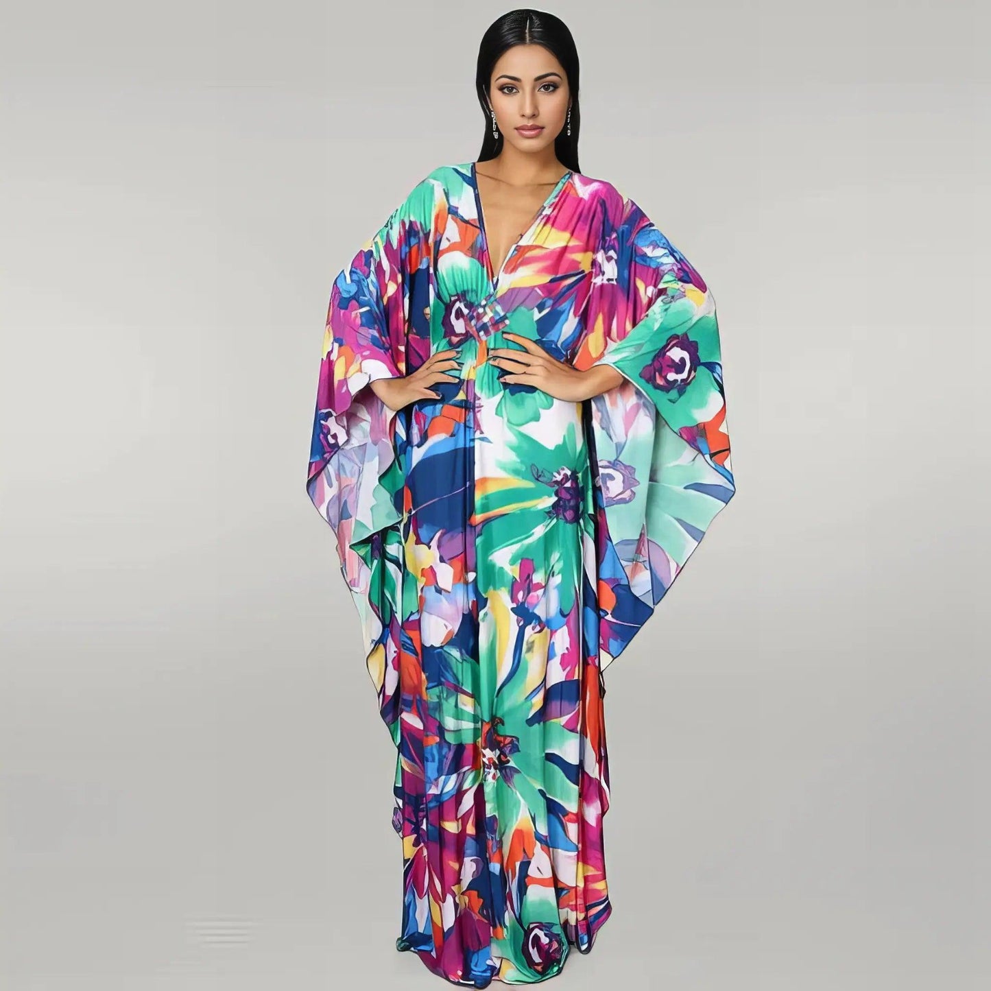 Serene Mint Breeze Kaftan