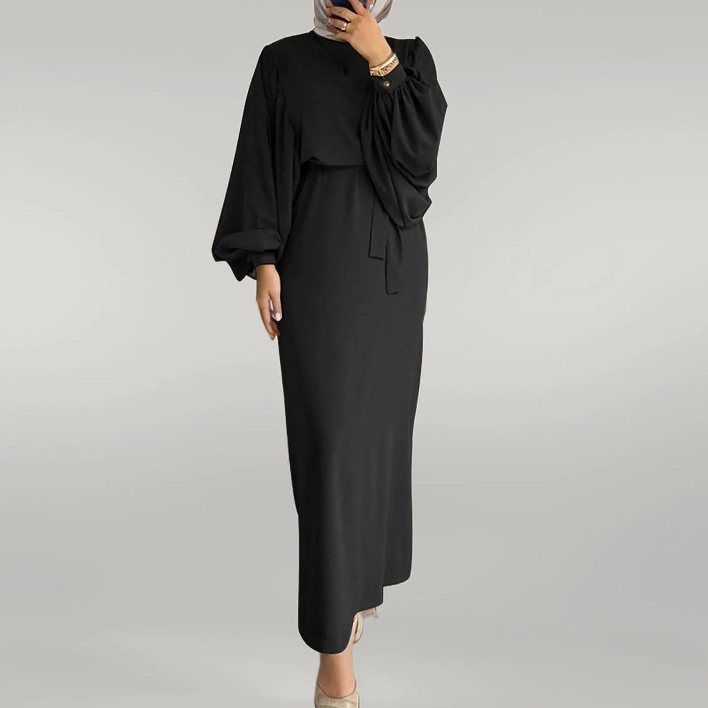 Long Sleeve Party Wear Abaya