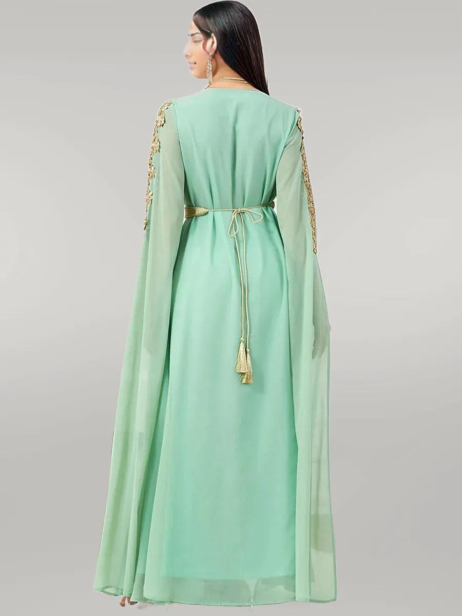 Traditional Arab Kaftan with Embroidery