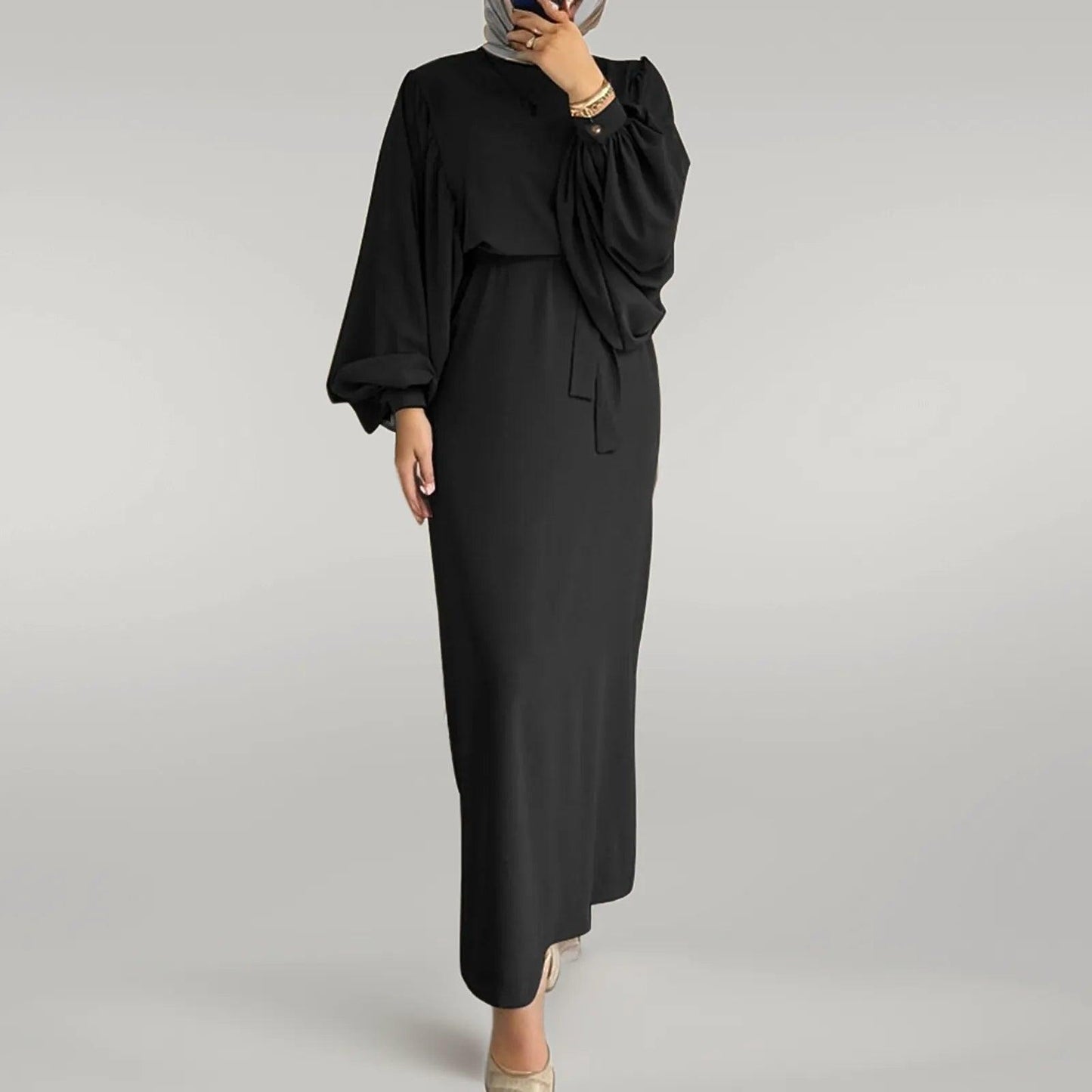 Long Sleeve Party Wear Abaya